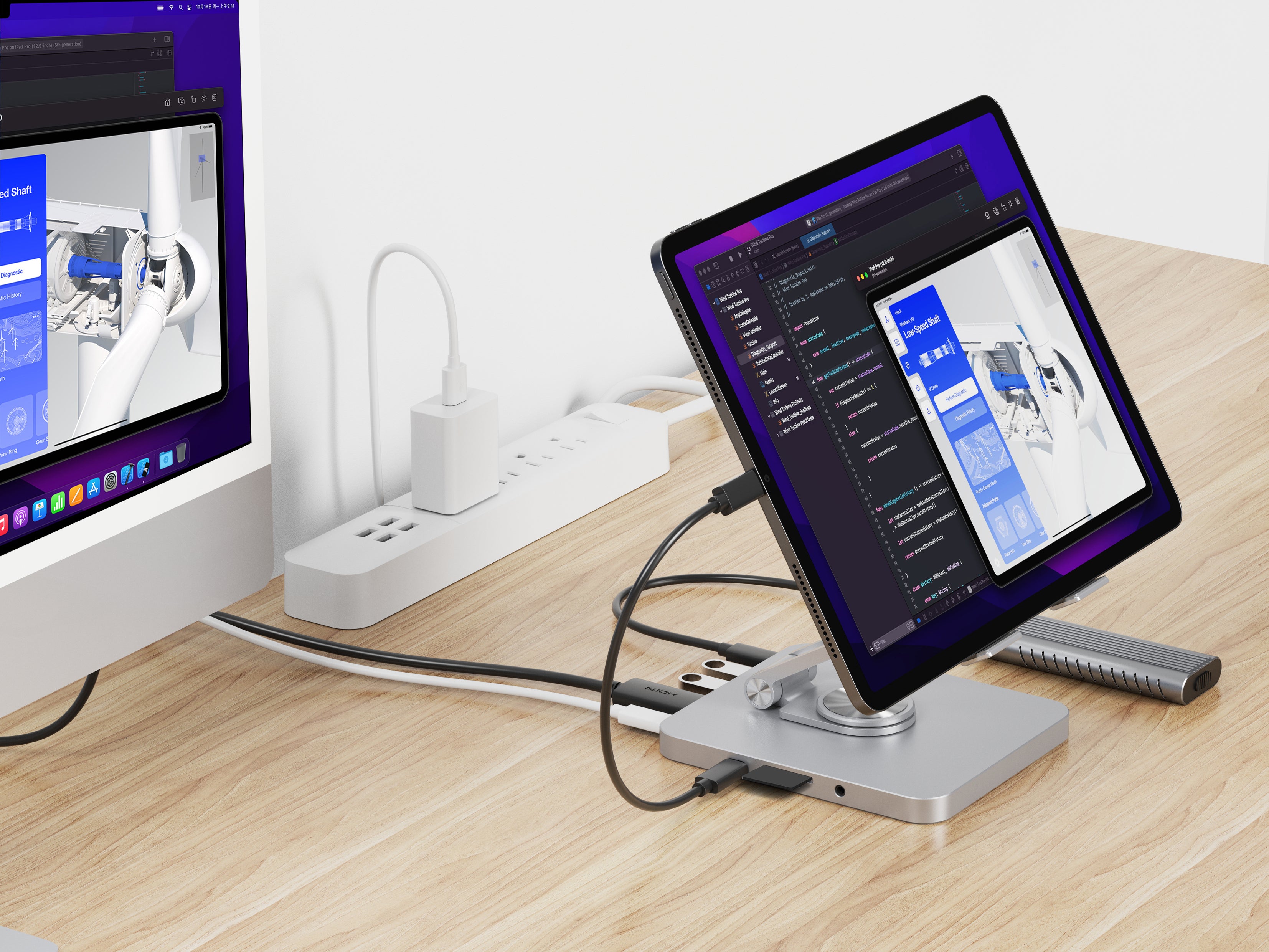 Conceptronic DONN26G chariot et support multimédia Argent Tablette