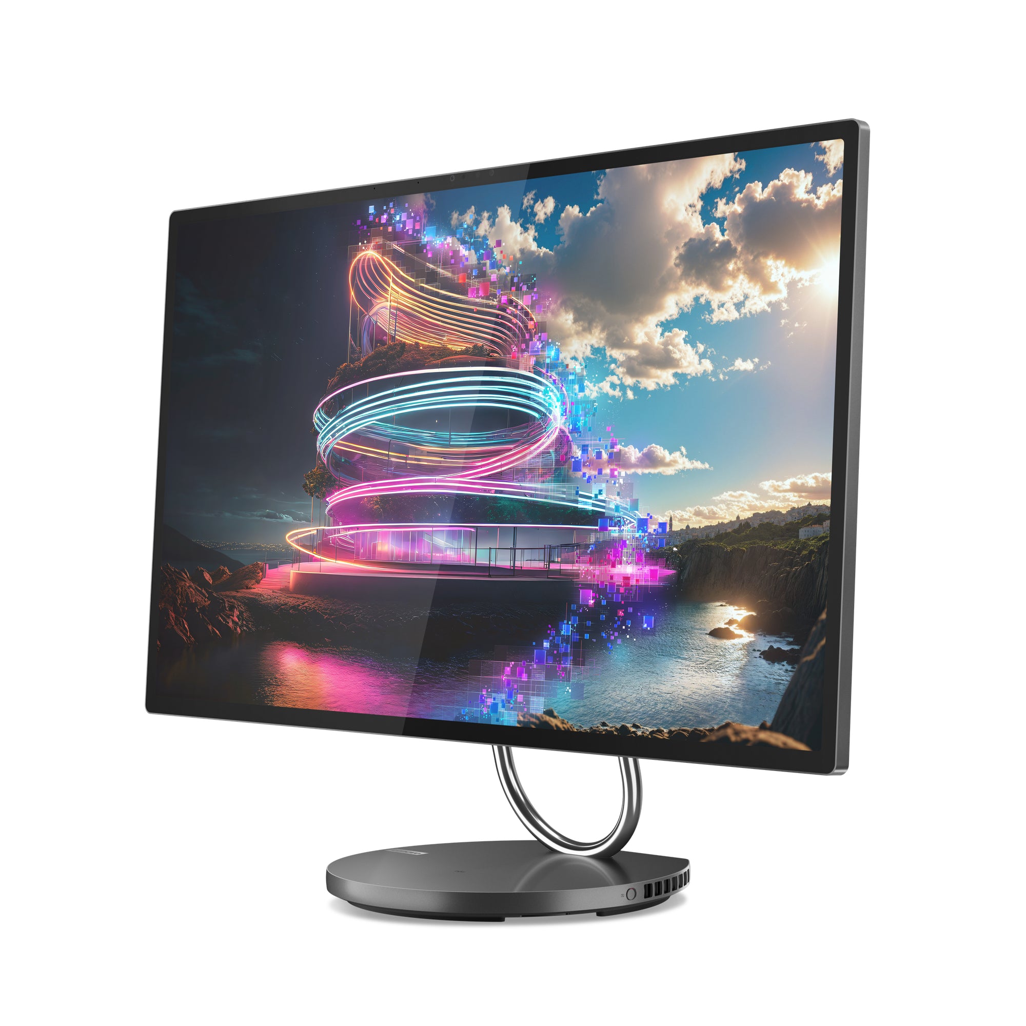 Lenovo Yoga AIO 32ILL10 Intel Core Ultra 7 258V 80 cm (31.5") 3840 x 2160 pixels PC All-in-One 32 Go LPDDR5x-SDRAM 1 To SSD NVIDIA GeForce RTX 4050 Windows 11 Pro Wi-Fi 7 (802.11be) Gris