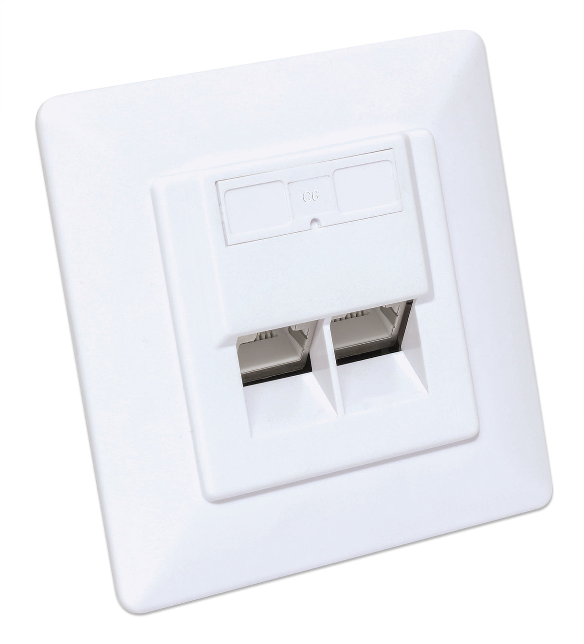 Intellinet 771900 Prise de Courant 2 x RJ-45, Blanc