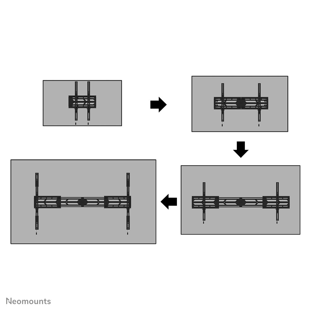 Neomounts WL30S-950BL19 Support mural robuste pour écran 55-115" - fixe - verrouillable - paysage et portrait - vue 5