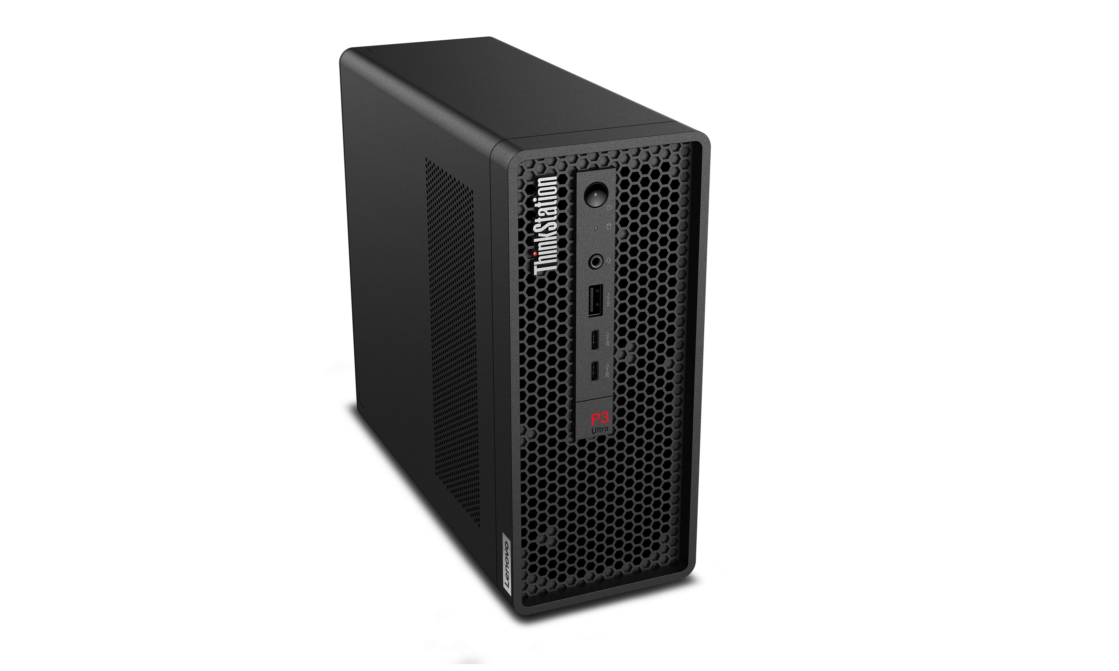 Lenovo ThinkStation P3 Ultra SFF Gen 2 Intel Core Ultra 7 265K 32 Go DDR5-SDRAM 1 To SSD NVIDIA RTX A1000 Windows 11 Pro Mini Tower Station de travail Noir