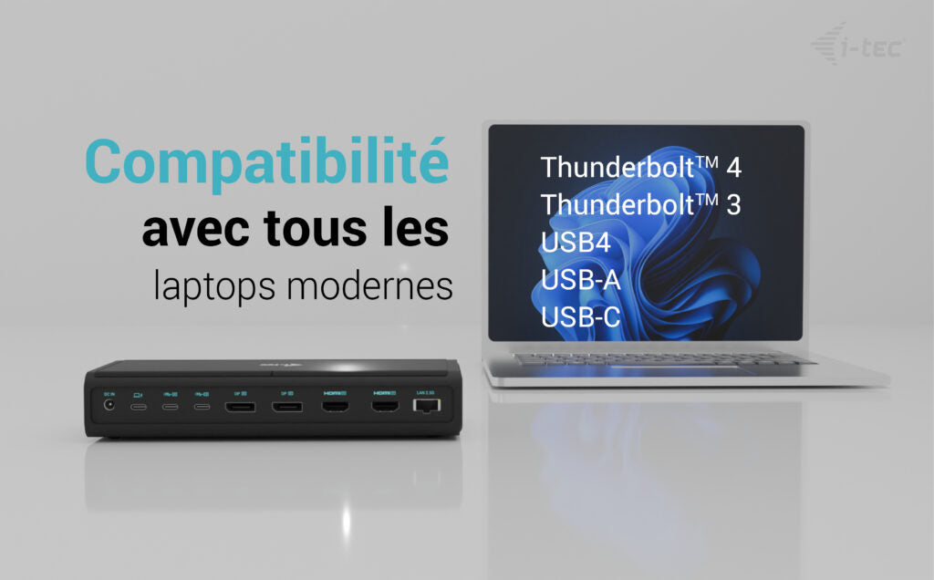 i-tec Station d'accueil Universelle 6x 4K/60Hz Display avec Power Delivery 140W