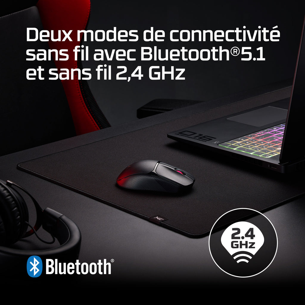 HyperX Pulsefire Fuse Souris de Jeu Sans Fil, Noire