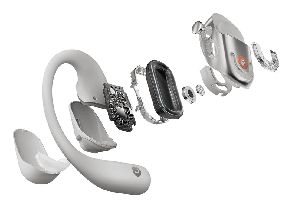 SHOKZ OpenFit 2+ Casques Sans fil Crochets auriculaires, Ecouteurs Appels/Musique Bluetooth Gris
