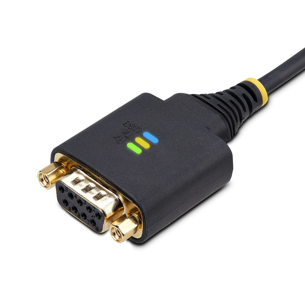 StarTech.com Adaptateur USB vers Série Null Modem de 3m, Vis/Écrous DB9 Interchangeables, COM Rétention, Câble Adaptateu