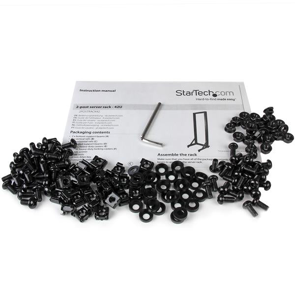 StarTech.com Rack Serveur Mobile 42U à 2 Mâts, Rack Réseau 19" à 2 Mâts avec Roulettes, Rack Ouvert Roulant pour Équipement AV/Data/Media/IT, Rack Ordinateur pour la Maison/Bureau - Roulettes Incluses - vue 6