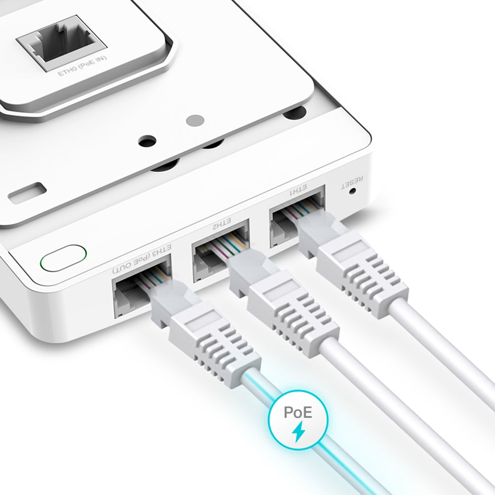 TP-Link Omada EAP615-WALL 1774 Mbit/s Blanc Connexion Ethernet, supportant l'alimentation via ce port (PoE) - vue 2