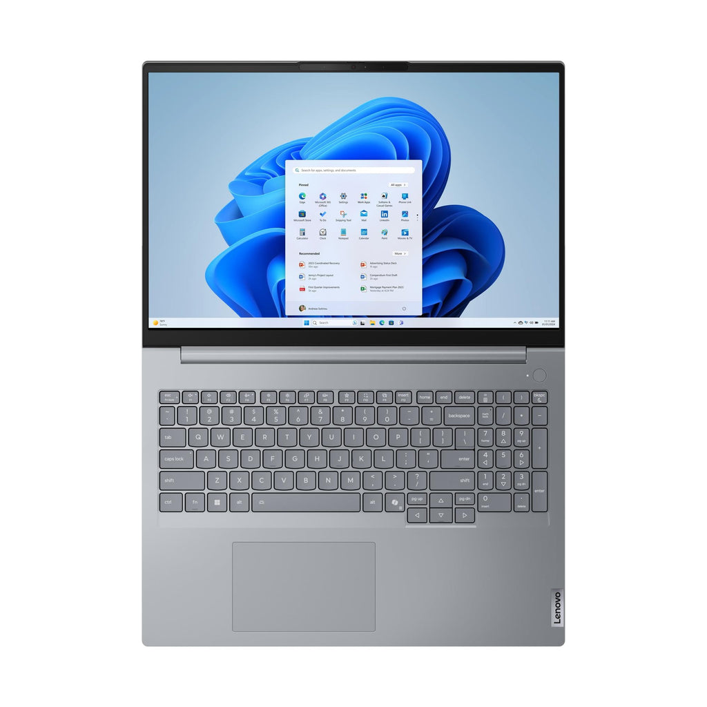 Lenovo ThinkBook 16 G9 IRL Intel Core 5 210H Ordinateur portable 40,6 cm (16") WUXGA 16 Go DDR5-SDRAM 512 Go SSD Wi-Fi 7 (802.11be) Windows 11 Pro Anglais Gris