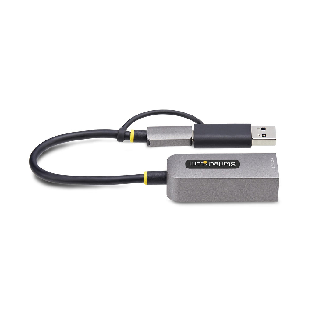 StarTech.com Adaptateur 2.5GbE USB-C vers Ethernet avec Convertisseur USB-A, NBASE-T NIC, USB 3.0 Type-C 2.5/1G Réseau Multi Speed, Compatible Thunderbolt, Windows &amp; Mac
