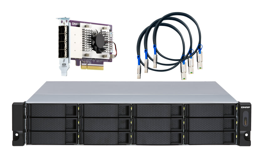 QNAP TL-R1200S-RP Boîtier de stockage JBOD Rackable 16 Baies 2.5/3.5"