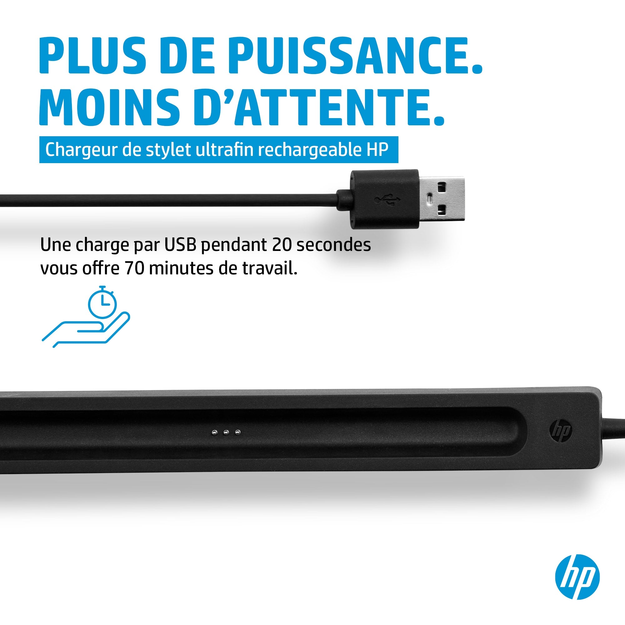 HP Chargeur pour stylet rechargeable ultra-plat
