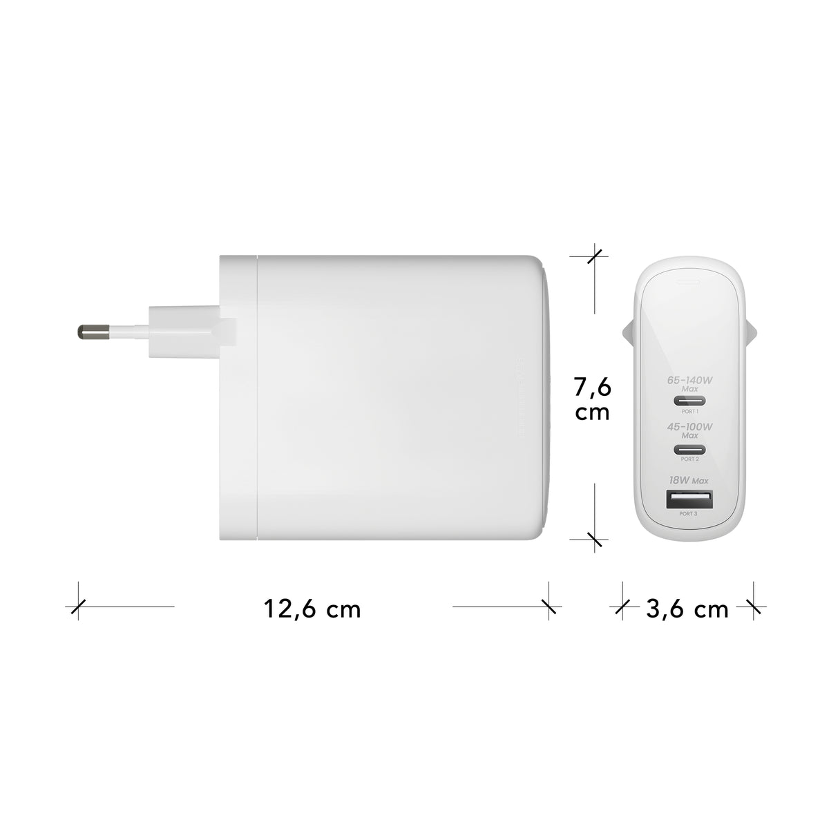 Chargeur Universel pour Appareils Mobiles CI140EUWH7101, Secteur Intérieur, Blanc