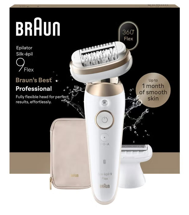 Braun Silk·épil 9 Flex 9-030 3D 40 pince(s) Blanc, Or