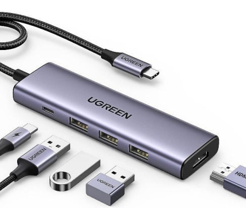 Ugreen 15596 station d'accueil Avec fil USB 3.2 Gen 1 (3.1 Gen 1) Type-A + Type-C Aluminium