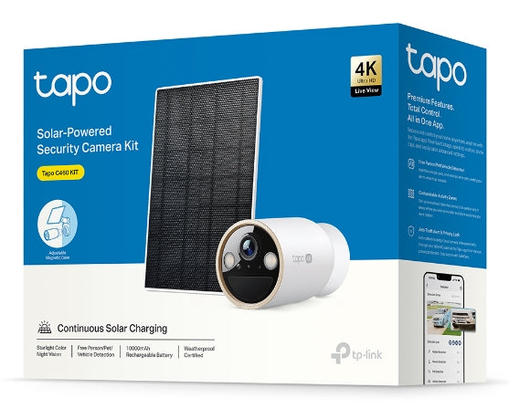 TP-Link Tapo C460 KIT(EU) Balle (forme) Caméra de sécurité IP Extérieure 3840 x 2160 pixels Mur