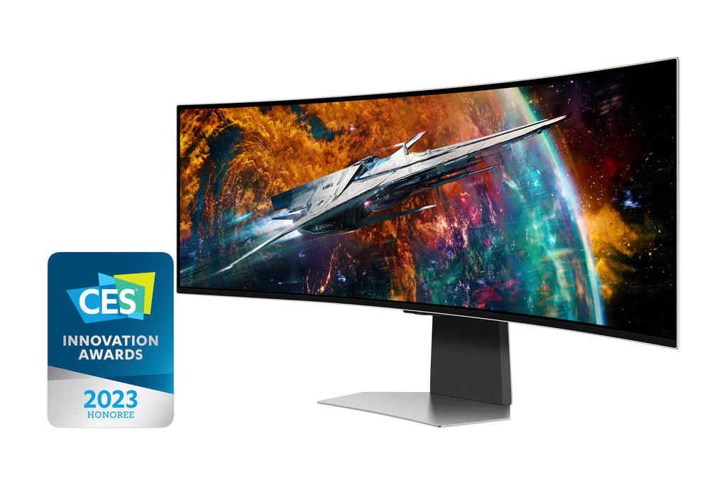 Samsung Samsung G95SC écran plat de PC 124,5 cm (49") 5120 x 1440 pixels Dual QHD OLED Argent