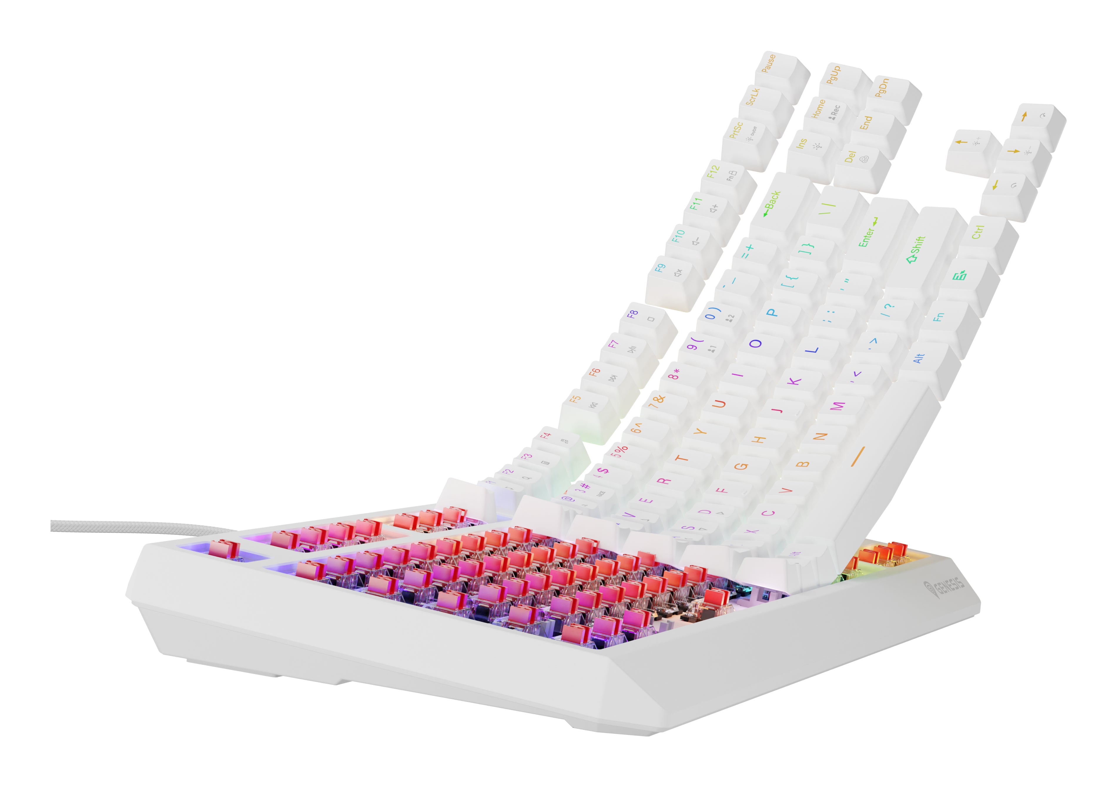 GENESIS Thor 230 TKL clavier Gaming USB QWERTY Anglais américain Blanc