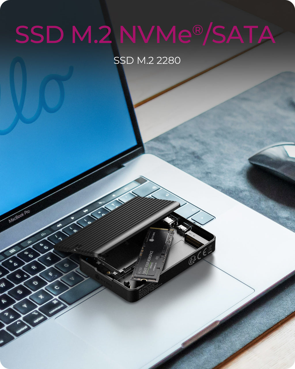 ICY BOX IB-CR601M-C31 Enceinte ssd Noir M.2