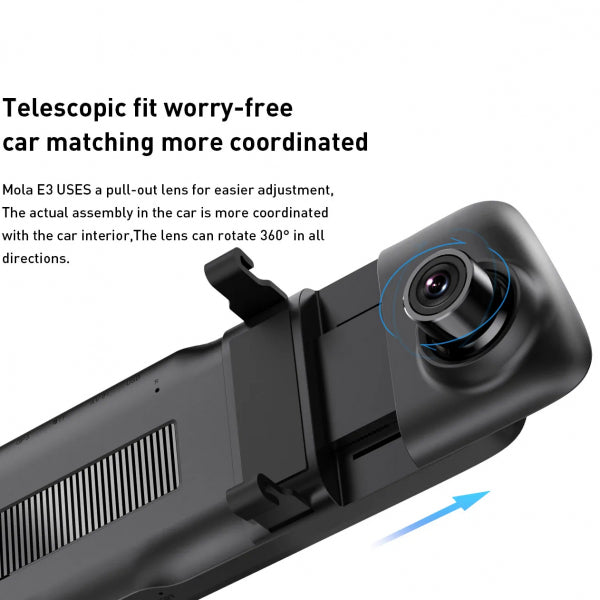 Ddpai Dash + Rear Camera mola E3, 2K, Wi-Fi, Black