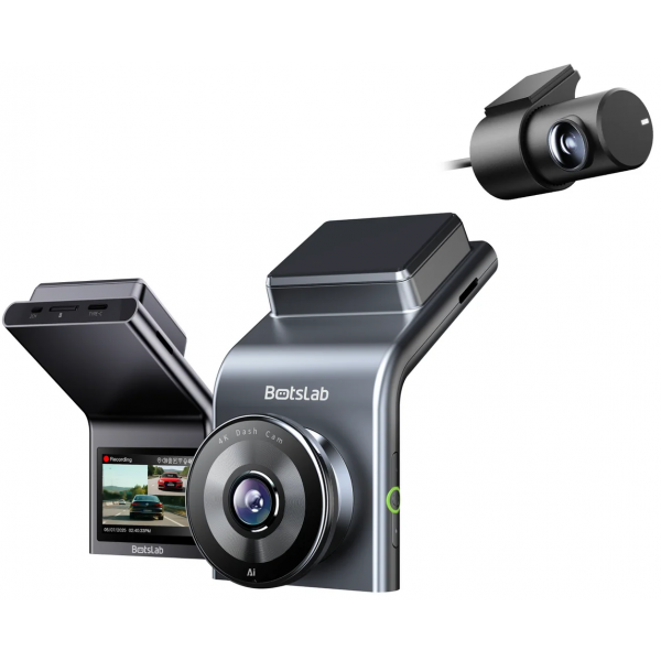Botslab Dash + Rear Camera G300H Plus, 4K, Wi-Fi, GPS, 2.4inch LCD, Grey