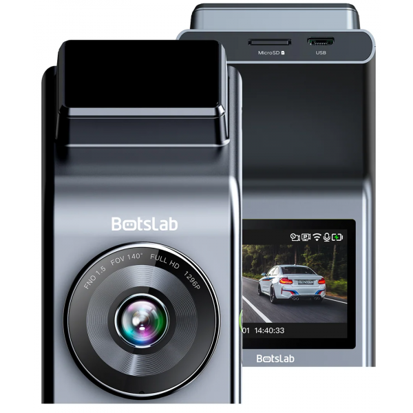 Botslab Dash + Rear Camera G300H Plus, 4K, Wi-Fi, GPS, 2.4inch LCD, Grey