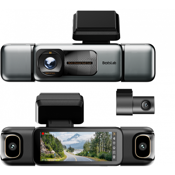 Botslab Dash + Rear Camera G980H 4CH, 3K, Wi-Fi, GPS, 3.18inch LCD, Black