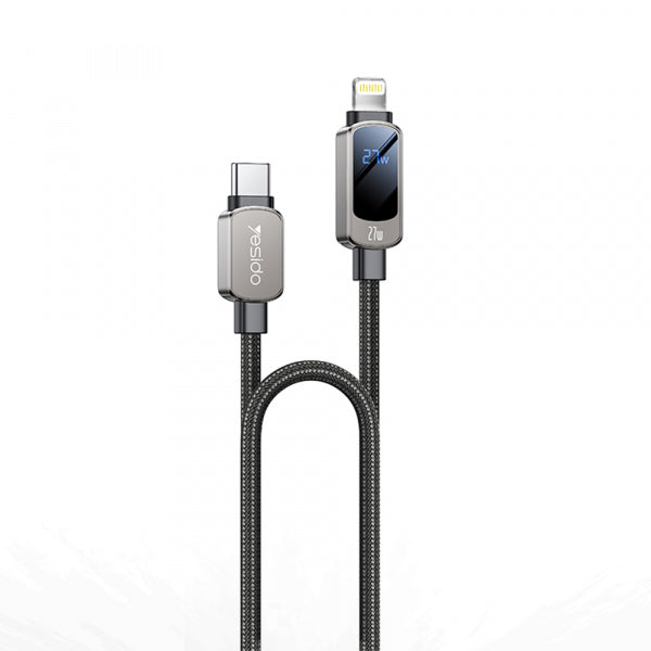 Yesido USB-C to USB-C Cable CA180, 27W, 2.4A, 1.2m, Black