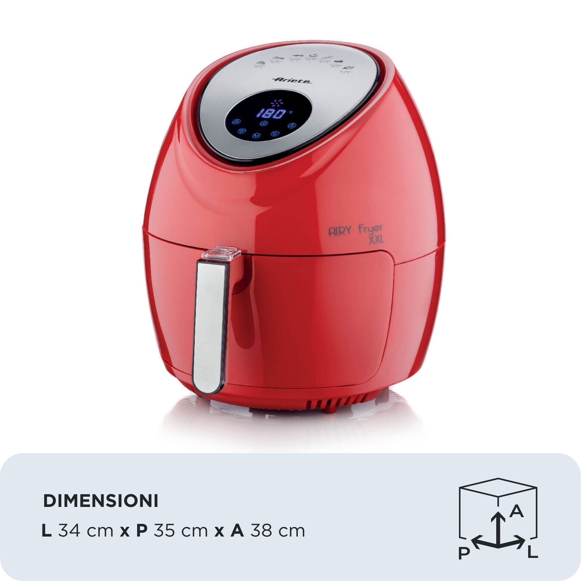 Ariete 4618/01 Unique 7 L Autonome 1800 W Friteuse d’air chaud Rouge