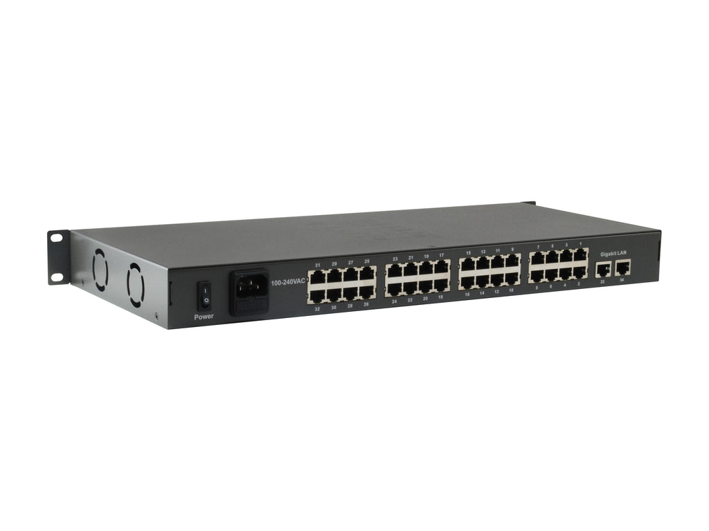 LevelOne FGP-3400W380 Commutateur Réseau Non-géré Fast Ethernet 10/100 PoE, 32 Ports, Noir