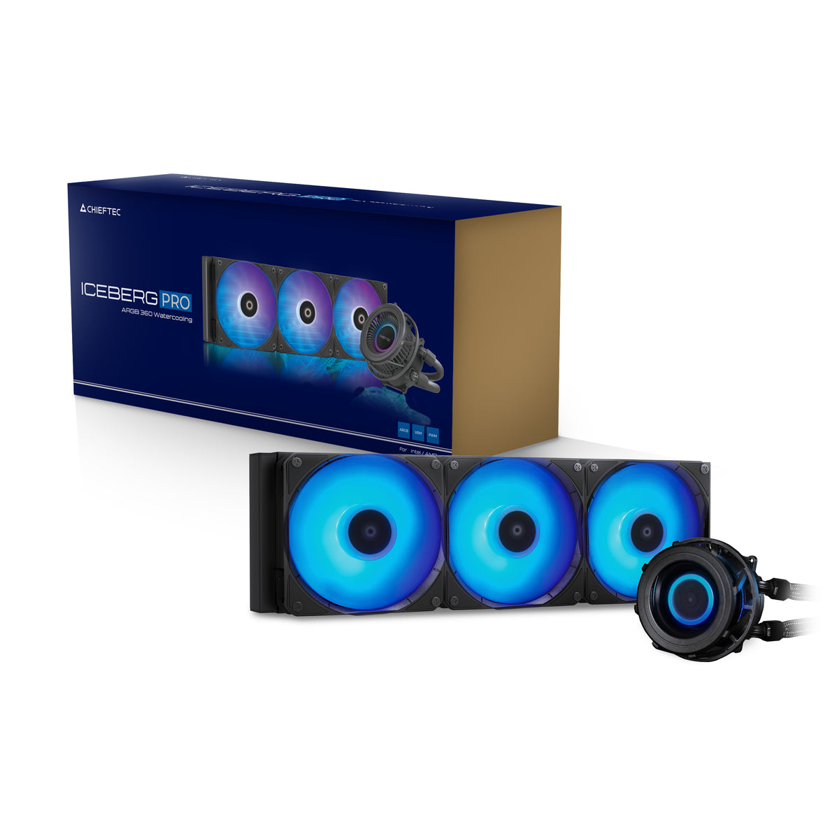 Chieftec CLC-360-VRM-RGB système de refroidissement d’ordinateur Boitier PC Refroidisseur de liquide tout-en-un 12 cm No