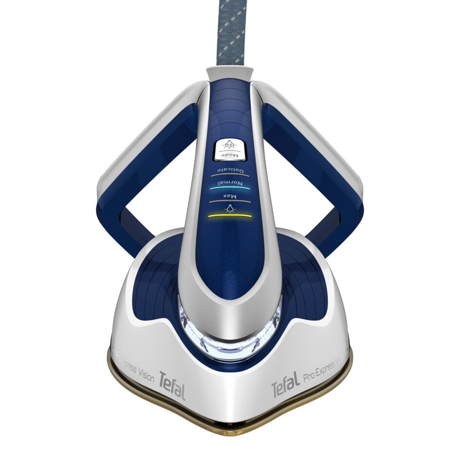 Tefal Pro Express Vision GV9812 Centrale Vapeur 3000 W, Semelle Durilium AirGlide Autoclean, Bleu et Blanc