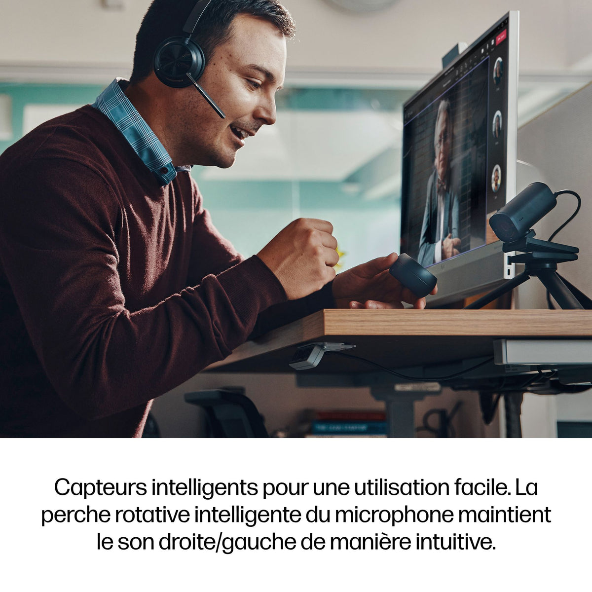 HP Poly Micro-casque Poly Voyager Focus 2-M USB-C-C Adaptateur USB-C/A Socle de chargement
