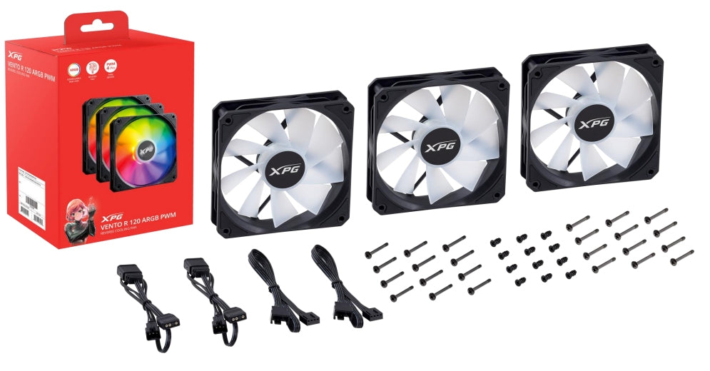 XPG VENTO R 120 ARGB PWM Boitier PC Ventilateur 12 cm Noir 1 pièce(s)