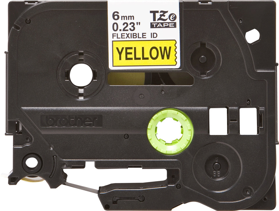 Brother TZE-FX611 ruban d'étiquette Noir sur jaune