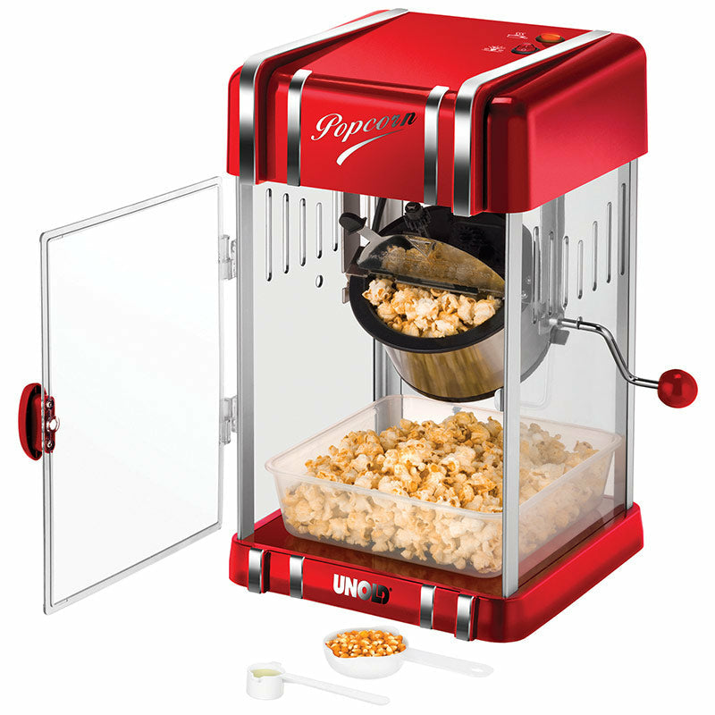 Unold 48535 Machine à Popcorn, 300 W, Rouge et Argent