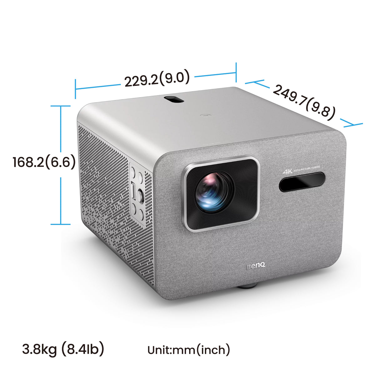 BenQ TK705STi Projecteur 4K UHD DLP Courte Focale 3000 ANSI Lumens Gris