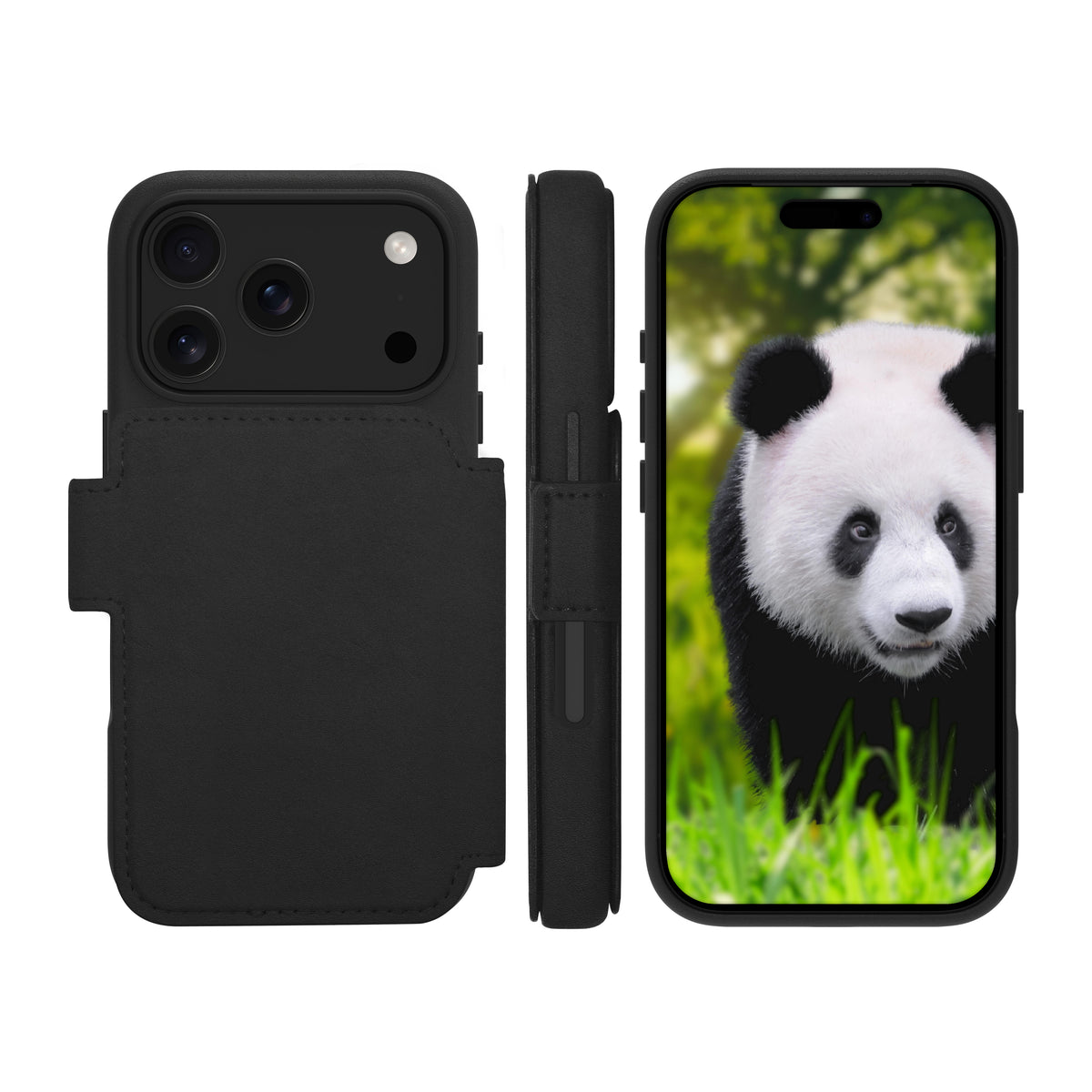 Coque de Protection Folio Lynge MS pour iPhone 17 Pro, Noir