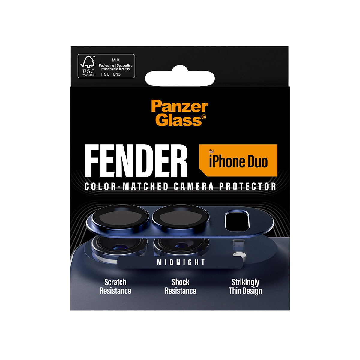 PanzerGlass® Fender Camera Protector Dark Blue iPh - vue 3