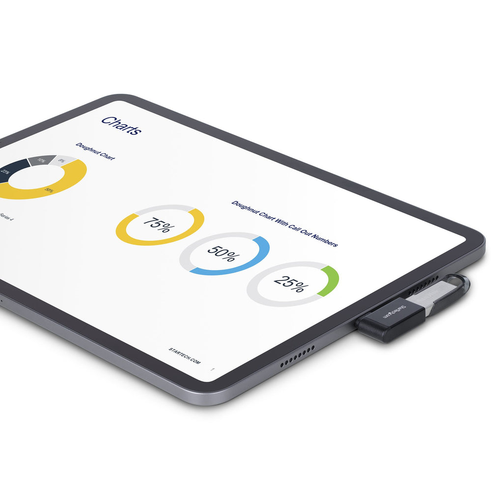 StarTech.com Adaptateur USB-C vers USB-A Coudé à Droite, USB 5Gbps, 3A, Boîtier Métallique