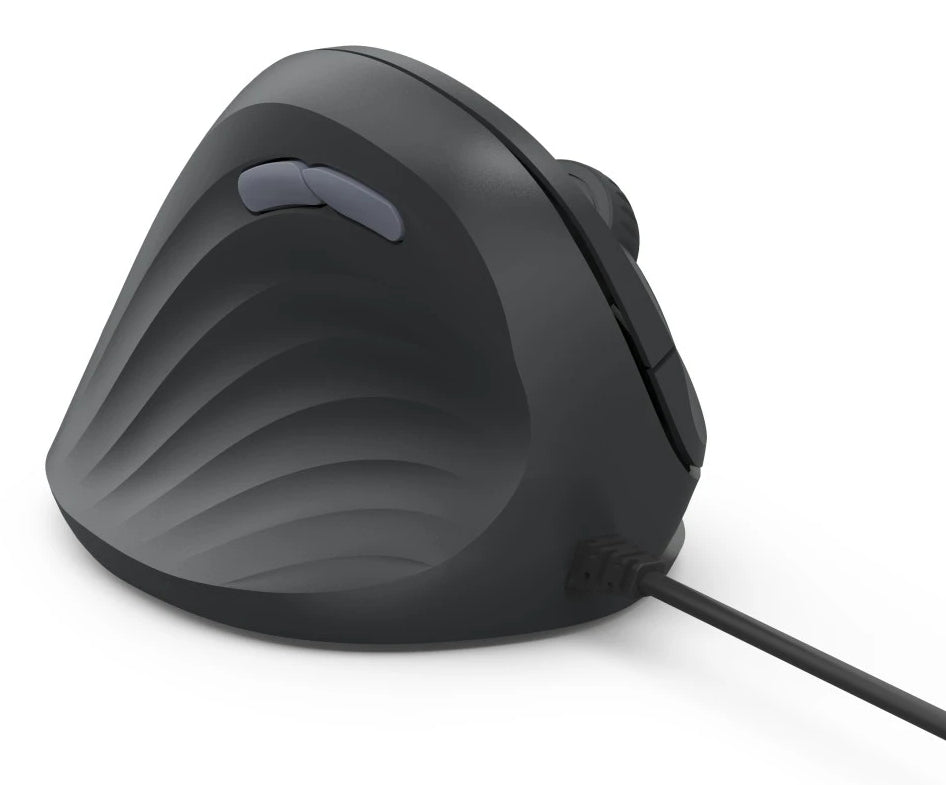 Hama ECM-500L Souris de Bureau pour Gauchers, Optique 1800 DPI, USB Type-A, Noir