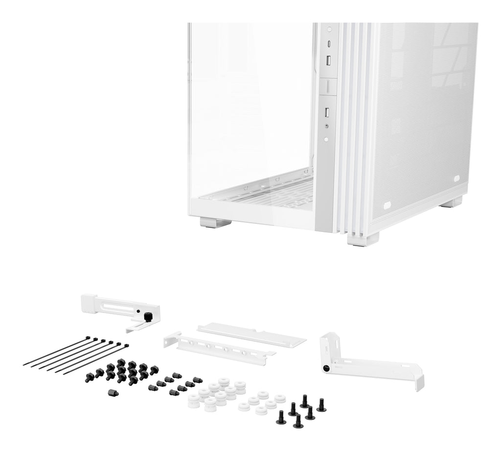 be quiet! Light Base 600 LX Blanc | Boîtier PC ARGB vitré, Mini ITX / Micro ATX / ATX, 4 ventilateurs Light Wings 120 mm PWM