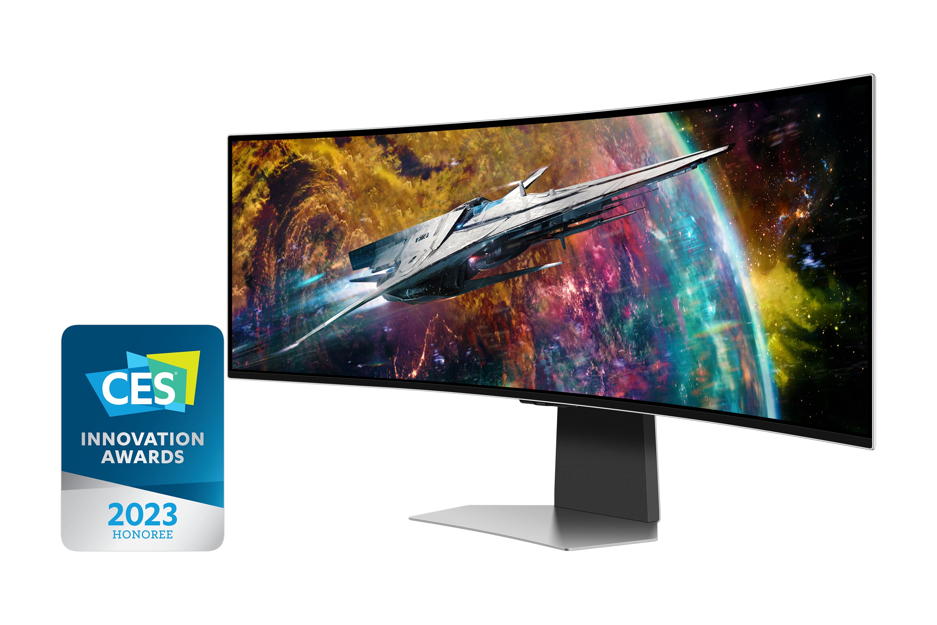 Samsung Samsung G95SC écran plat de PC 124,5 cm (49") 5120 x 1440 pixels Dual QHD OLED Argent
