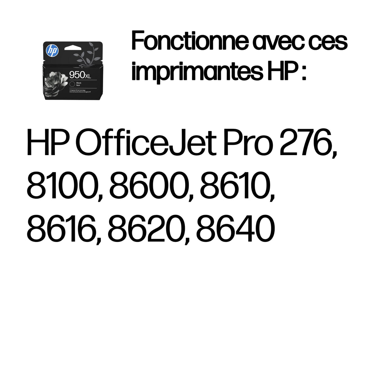 HP 950XL cartouche d'encre noir grande capacité authentique - vue 2