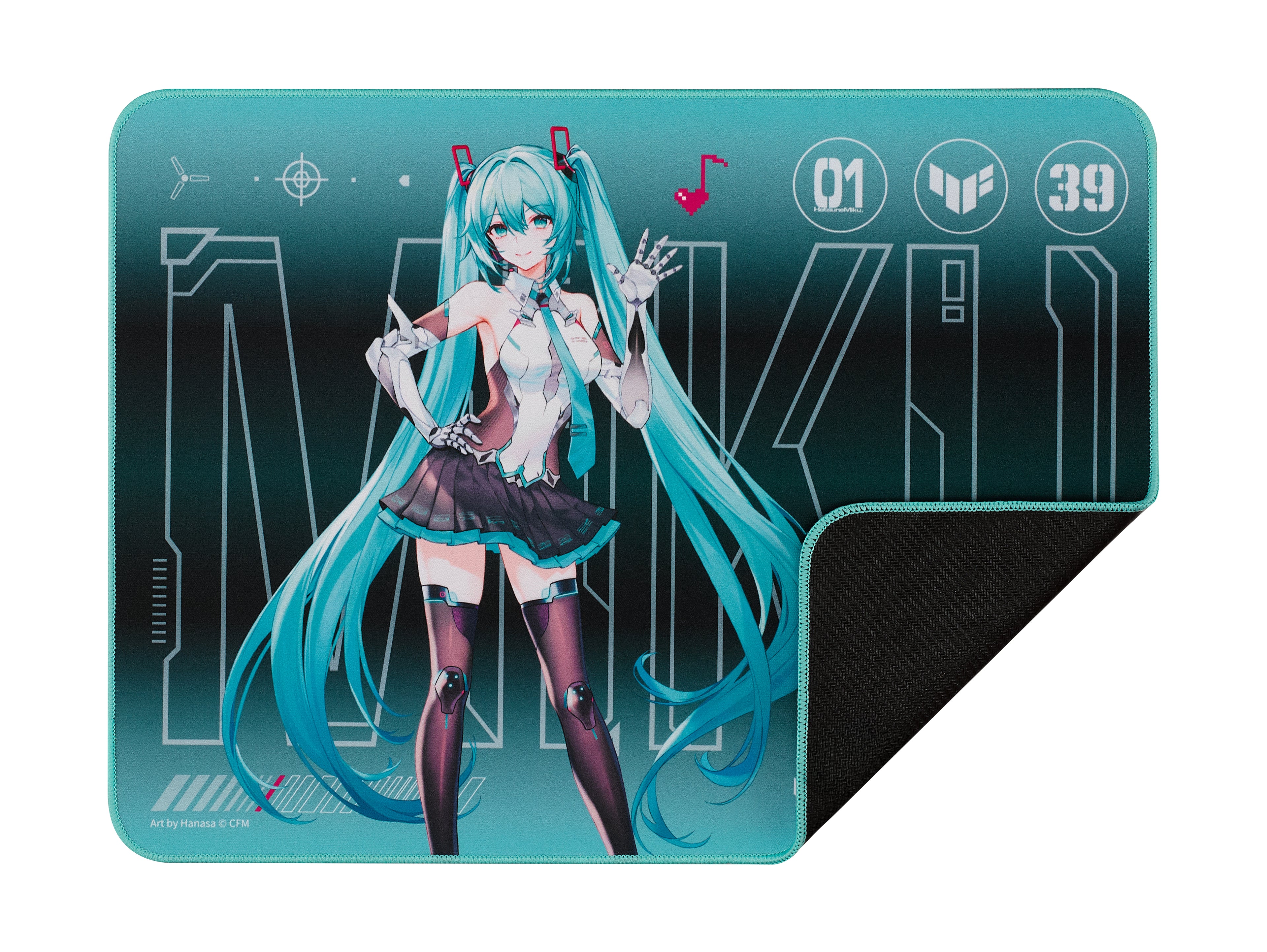 ASUS TUF Gaming P1 Hatsune Miku Edition Tapis de souris de jeu Turquoise