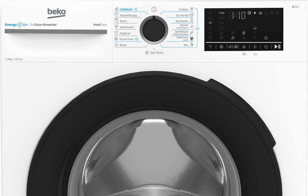 Beko b300 BM3WFU410415WB machine à laver Charge avant 10 kg 1400 tr/min Blanc