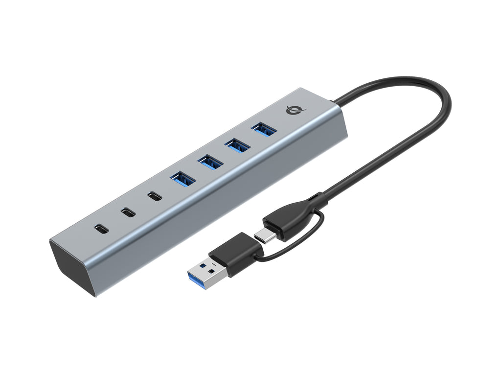 Conceptronic HUBBIES20G hub & concentrateur USB 3.2 Gen 1 (3.1 Gen 1) Type-C 5000 Mbit/s Gris