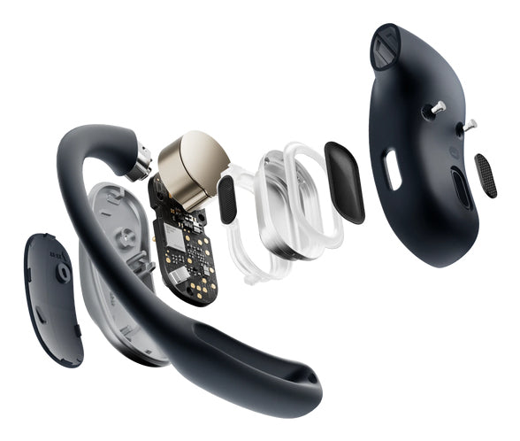 SHOKZ OpenFit Air Casque Sans Fil avec Crochets Auriculaires, Bluetooth, Noir