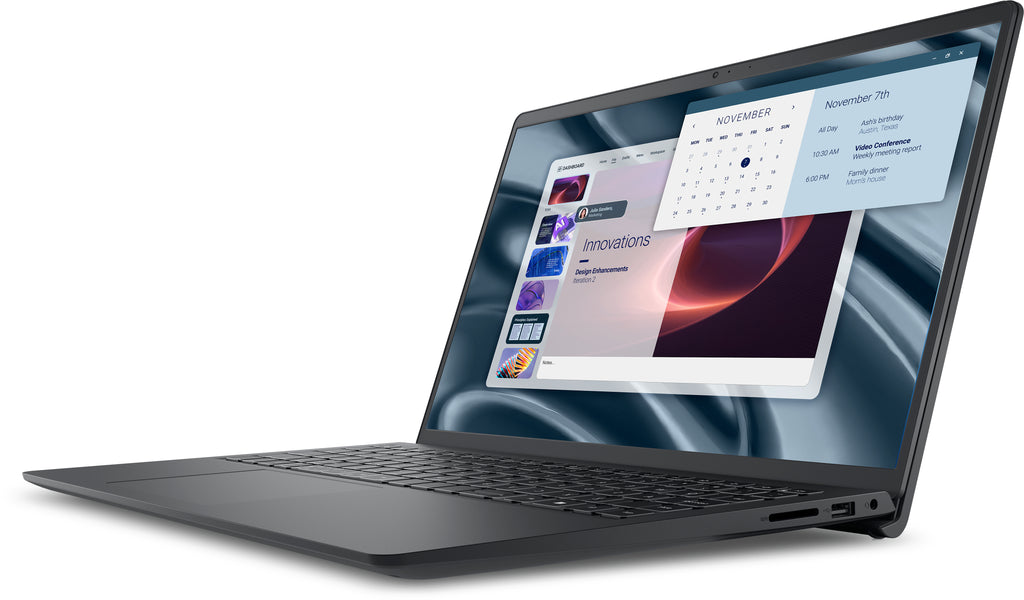 DELL Pro 15 Essential PV15255 AMD Ryzen™ 3 7320U Ordinateur portable 39,6 cm (15.6") Full HD 8 Go LPDDR5-SDRAM 512 Go SSD Wi-Fi 5 (802.11ac) Windows 11 Pro Allemand Noir