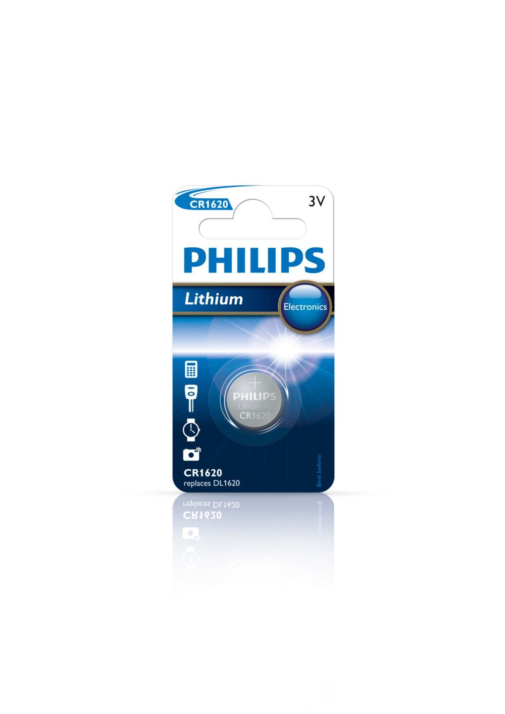 Philips Minicells Batterie CR1620/00B Lithium