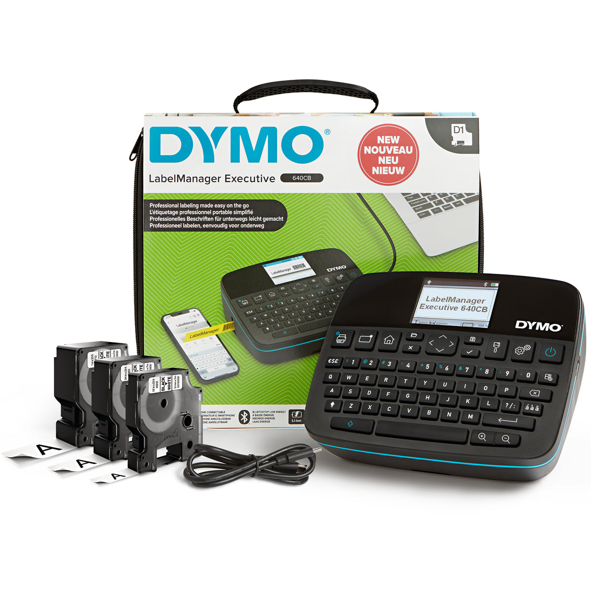 DYMO LabelManager Executive 640CB imprimante pour étiquettes Couleur Avec fil &sans fil Bluetooth QWERTY - vue 2